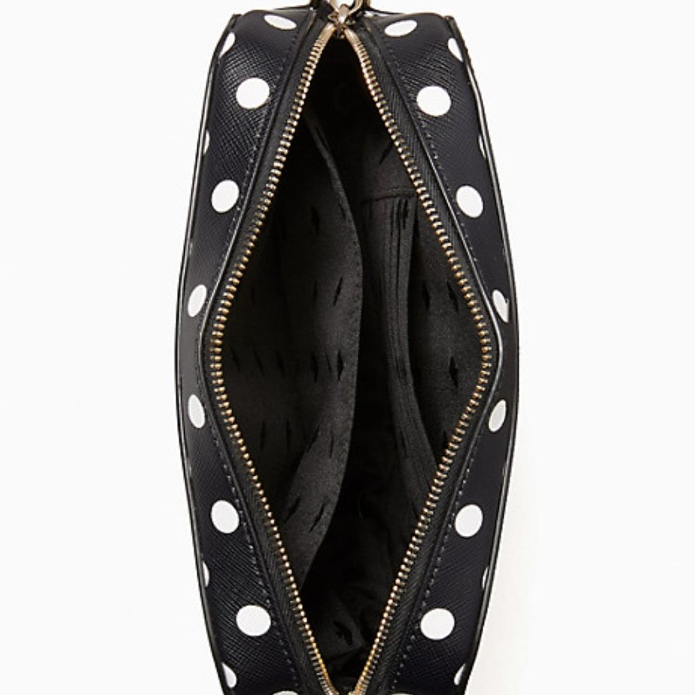 Kate Spade Black White Polka Dot Staci Mini Camera Bag NWT - Picture 4 of 4